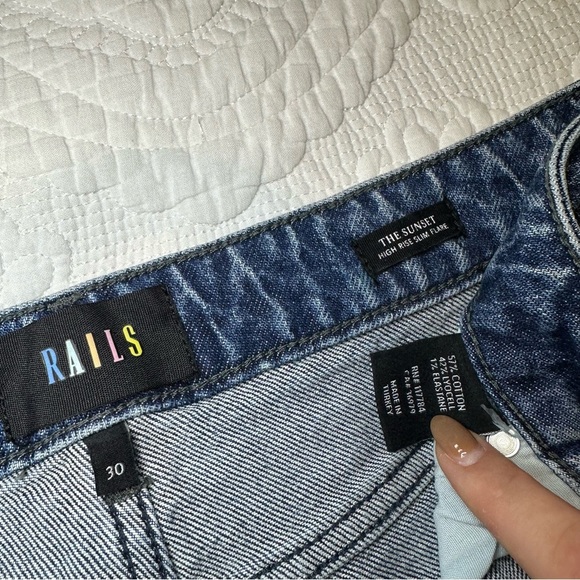 Rails The Sunset High Rise Slim Flare Jeans. Color: Navy Stone. Size: 30. - Picture 8 of 10